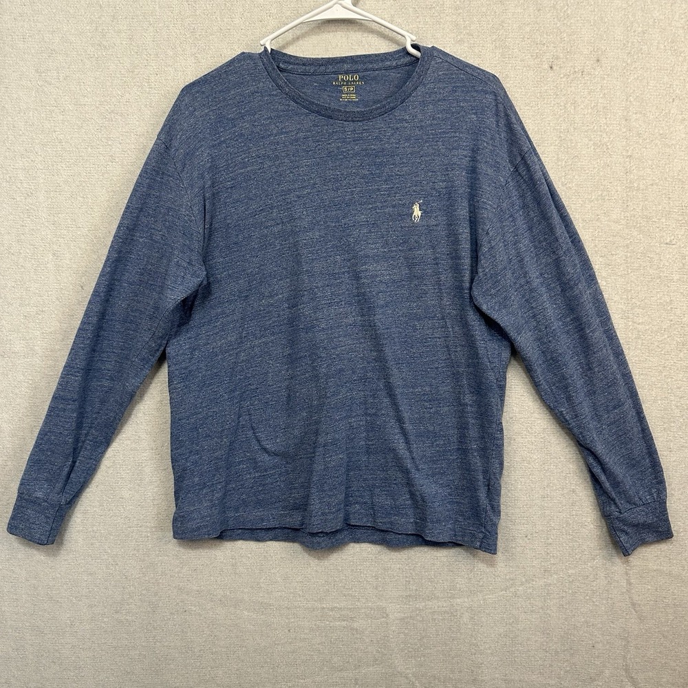 Polo Ralph Lauren Men's Long Sleeve T-Shirt‎  Small Blue W/White Pony Casual